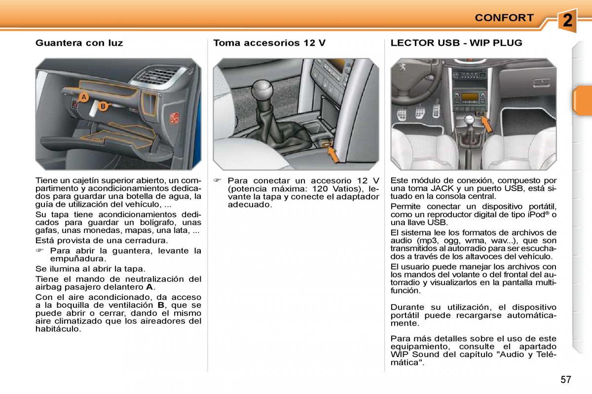 Peugeot 207 CC manual del propietario / page 59