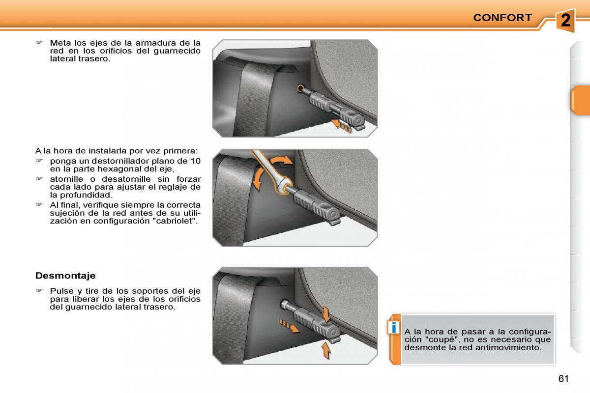 Peugeot 207 CC manual del propietario / page 64