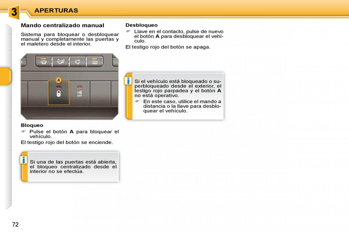 Peugeot 207 CC manual del propietario / page 77