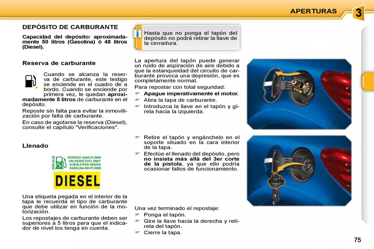 Peugeot 207 CC manual del propietario / page 80