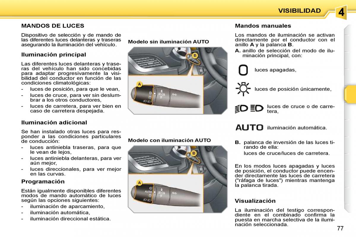 Peugeot 207 CC manual del propietario / page 83