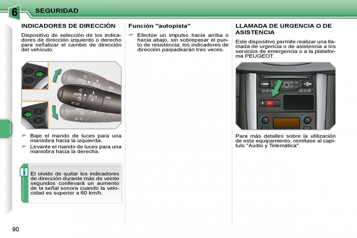 Peugeot 207 CC manual del propietario / page 99