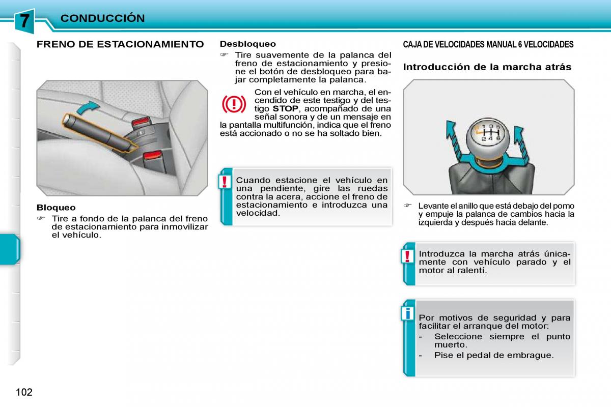 Peugeot 207 CC manual del propietario / page 112