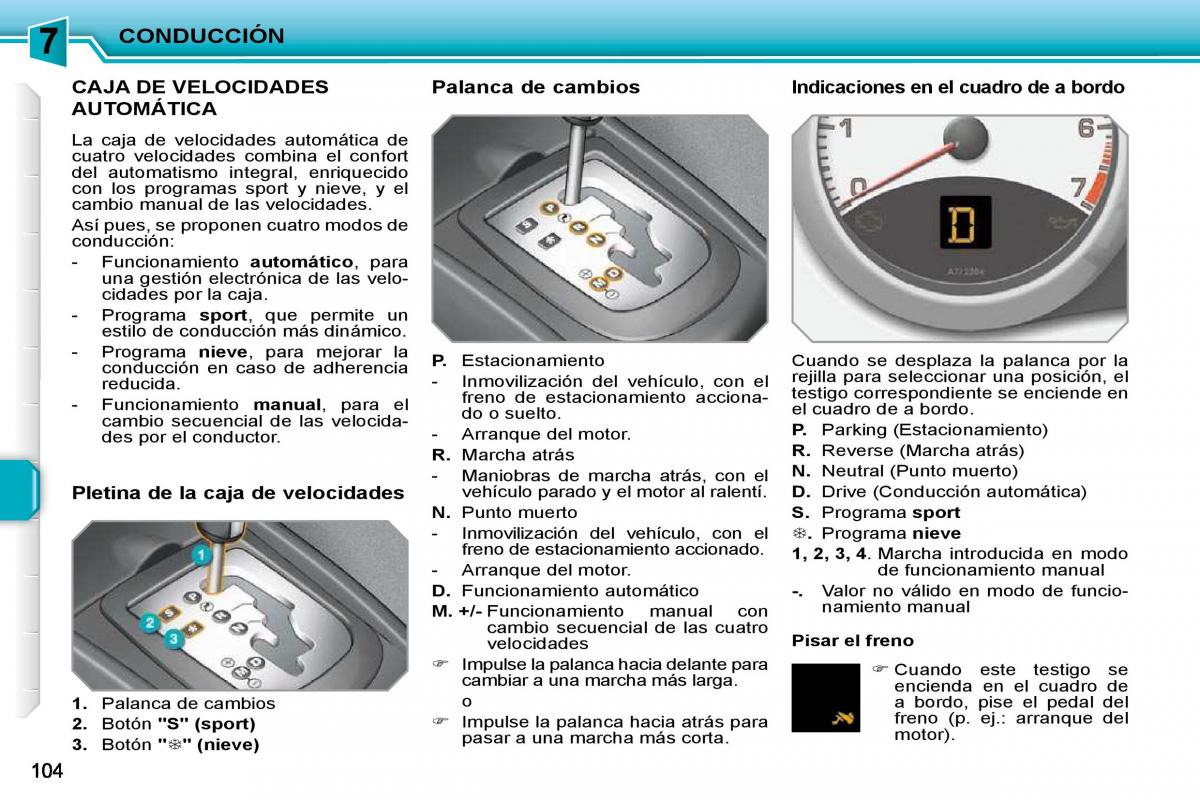 Peugeot 207 CC manual del propietario / page 114