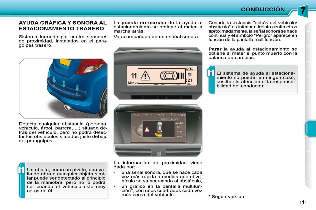 Peugeot 207 CC manual del propietario / page 121