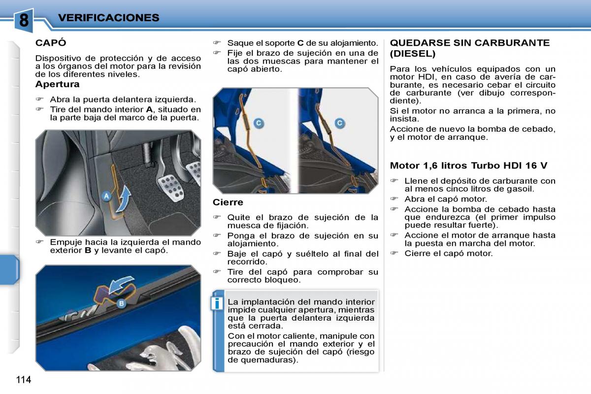 Peugeot 207 CC manual del propietario / page 123