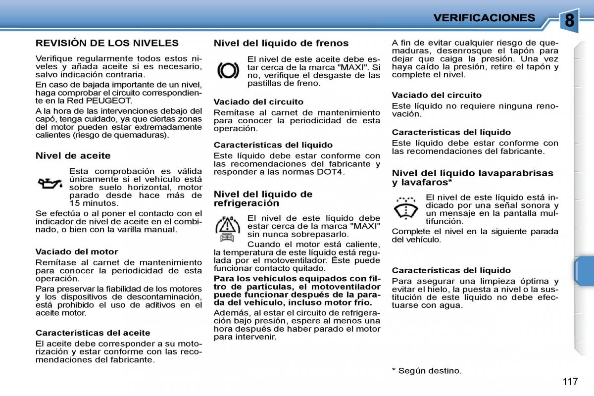 Peugeot 207 CC manual del propietario / page 126