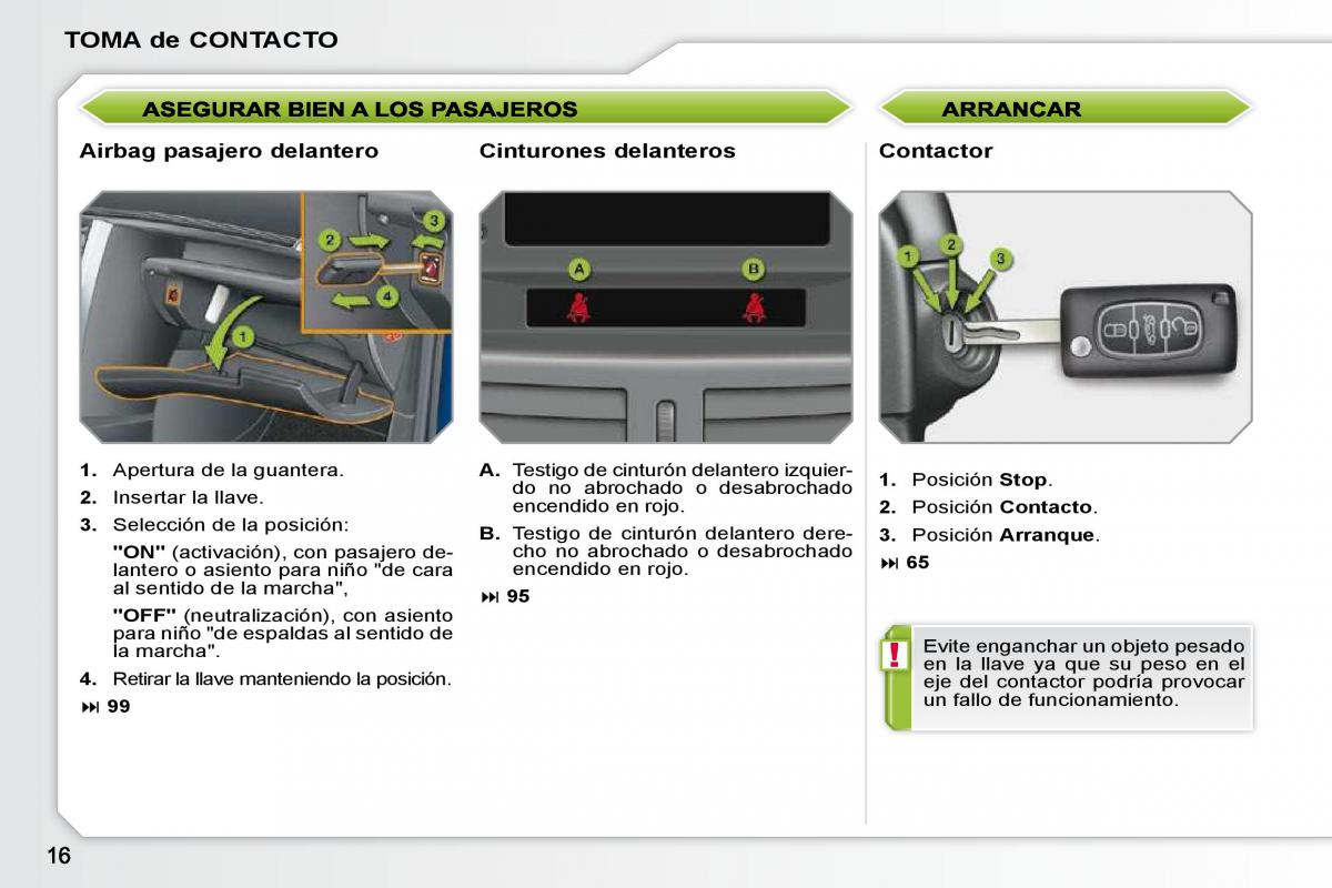 Peugeot 207 CC manual del propietario / page 13