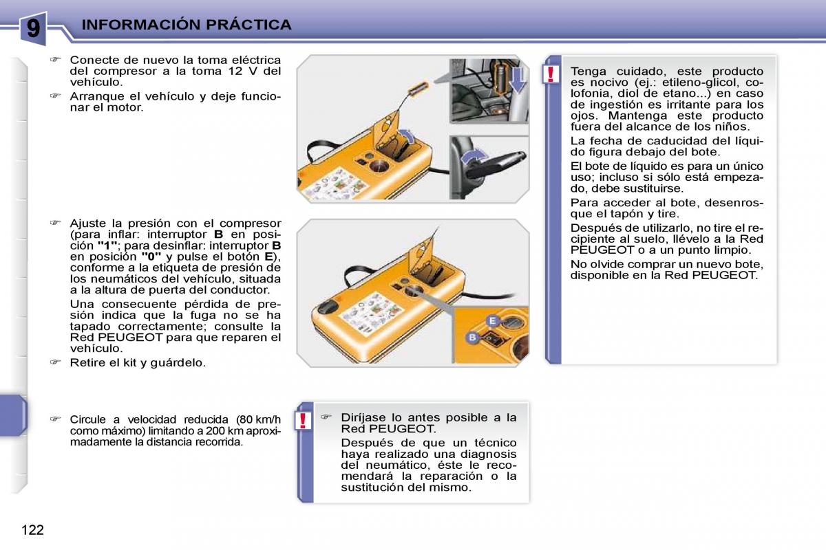 Peugeot 207 CC manual del propietario / page 132