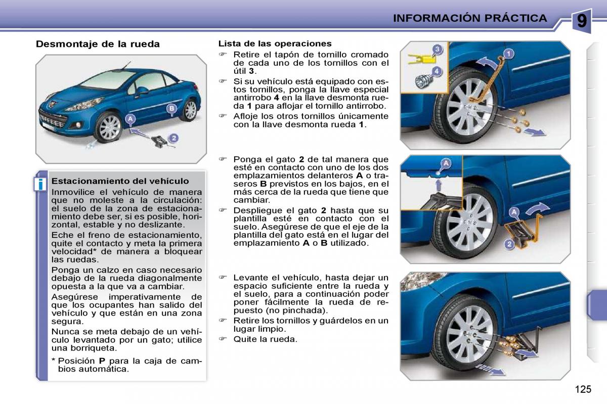 Peugeot 207 CC manual del propietario / page 135