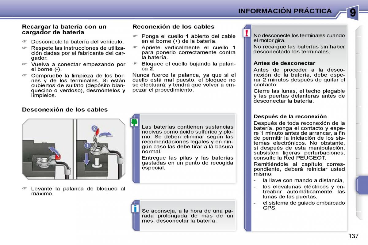 Peugeot 207 CC manual del propietario / page 147