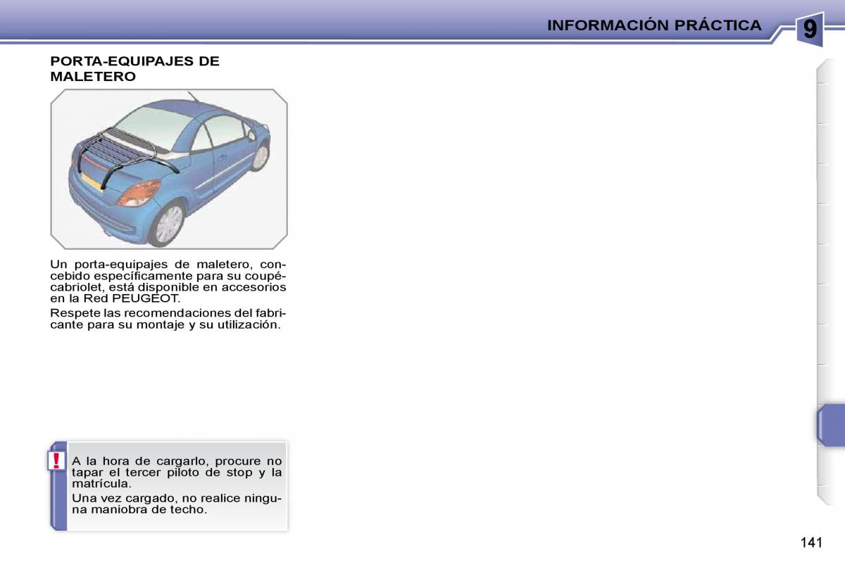 Peugeot 207 CC manual del propietario / page 151