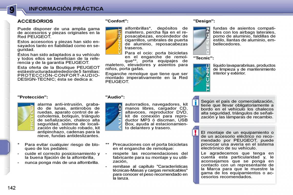 Peugeot 207 CC manual del propietario / page 152