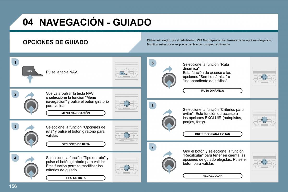 Peugeot 207 CC manual del propietario / page 166