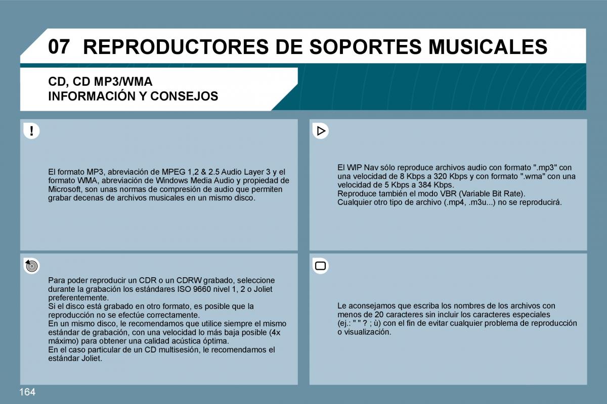 Peugeot 207 CC manual del propietario / page 174