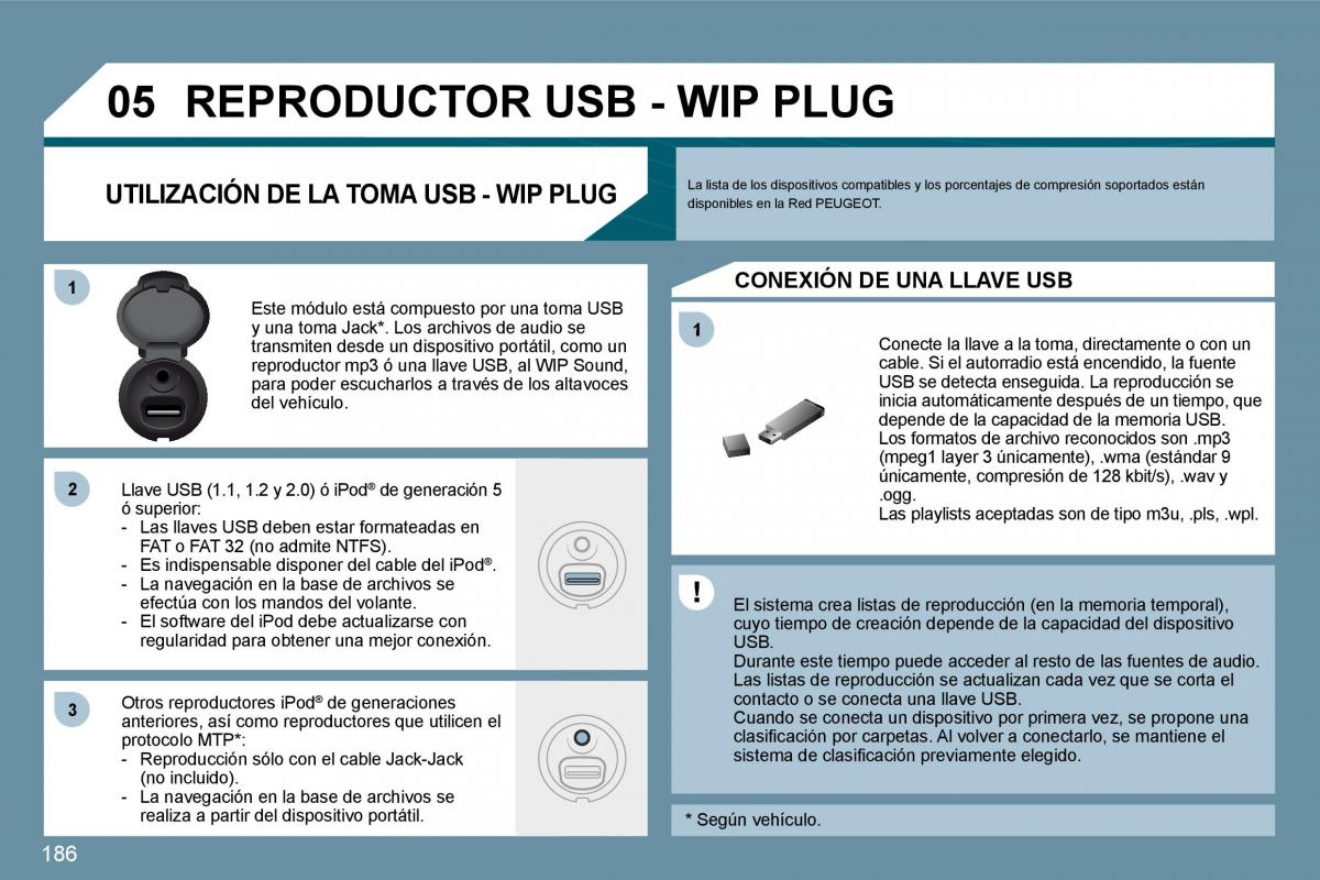 Peugeot 207 CC manual del propietario / page 195