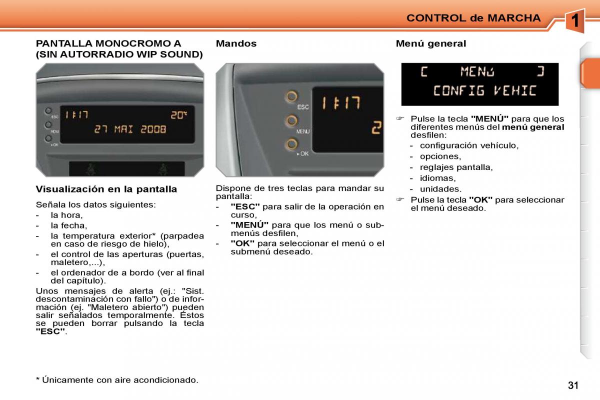 Peugeot 207 CC manual del propietario / page 28