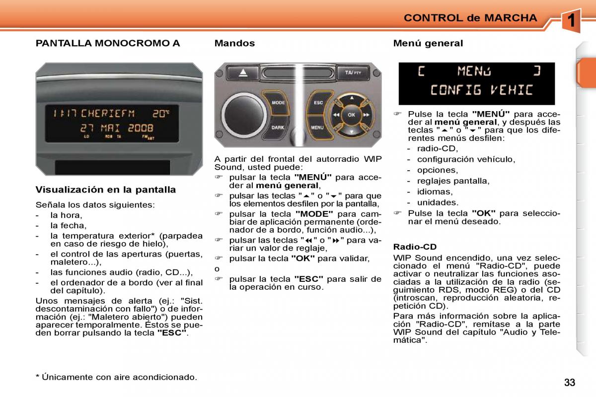 Peugeot 207 CC manual del propietario / page 30