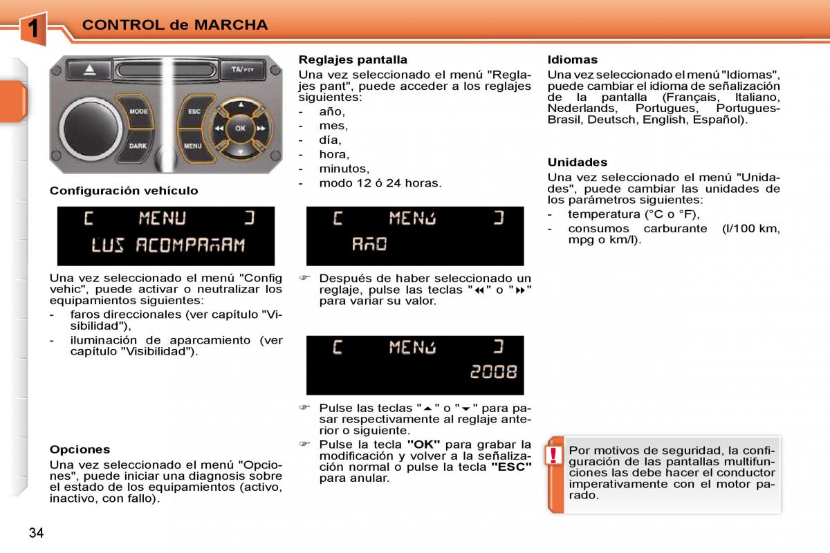 Peugeot 207 CC manual del propietario / page 31