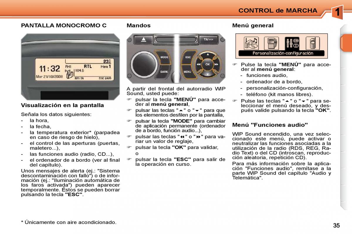 Peugeot 207 CC manual del propietario / page 32