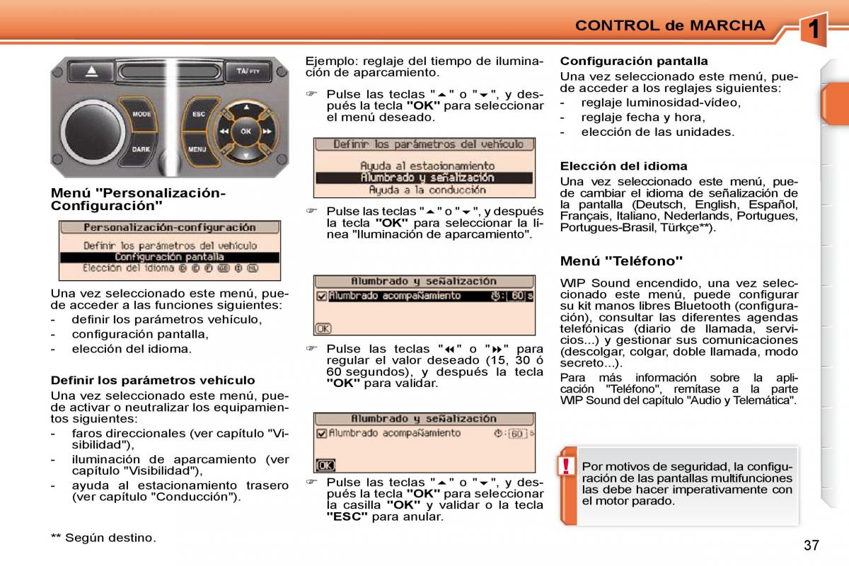 Peugeot 207 CC manual del propietario / page 34