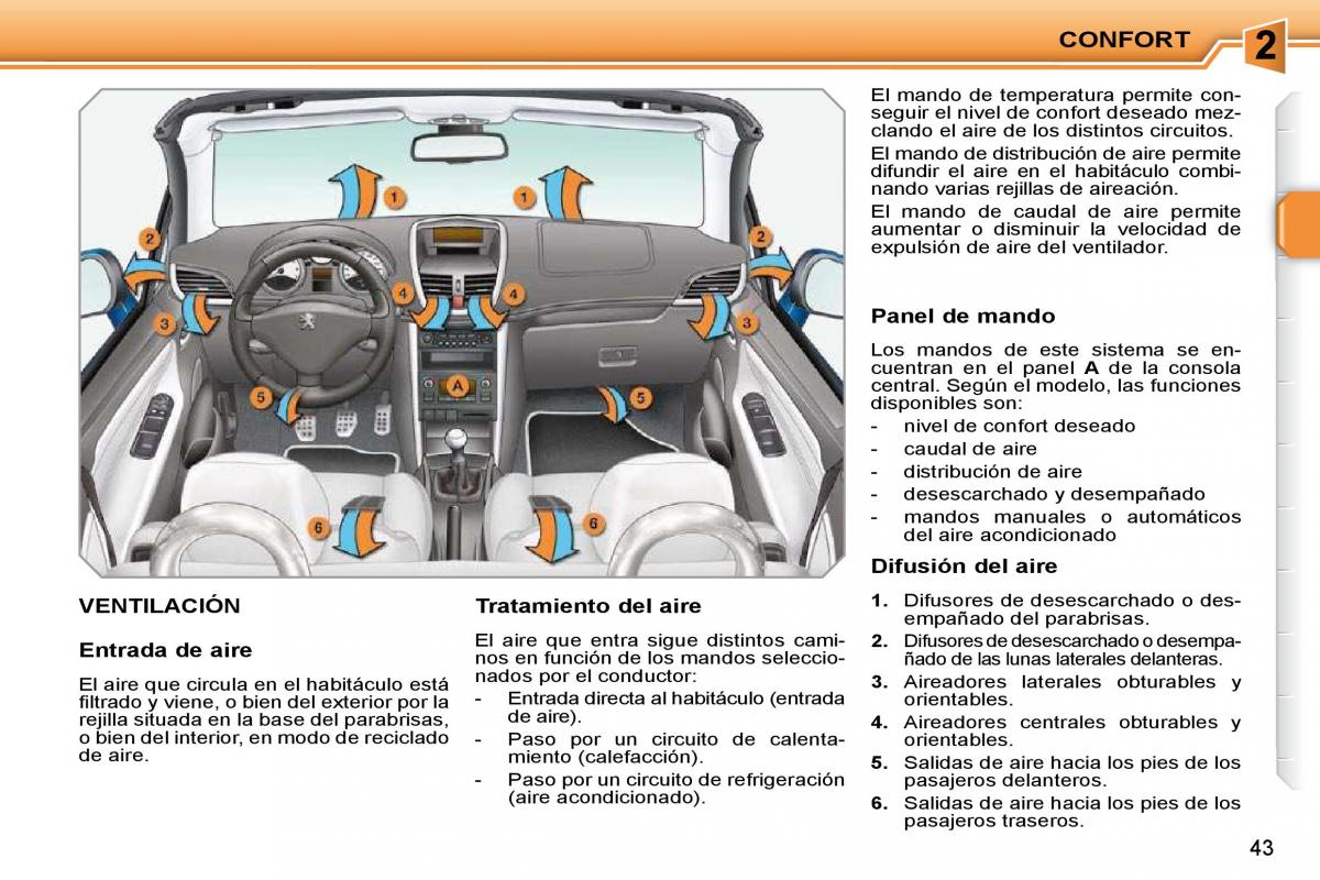 Peugeot 207 CC manual del propietario / page 41