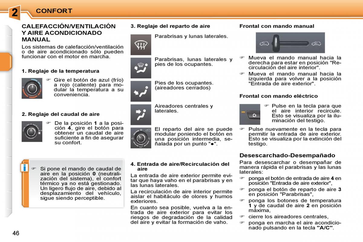 Peugeot 207 CC manual del propietario / page 44