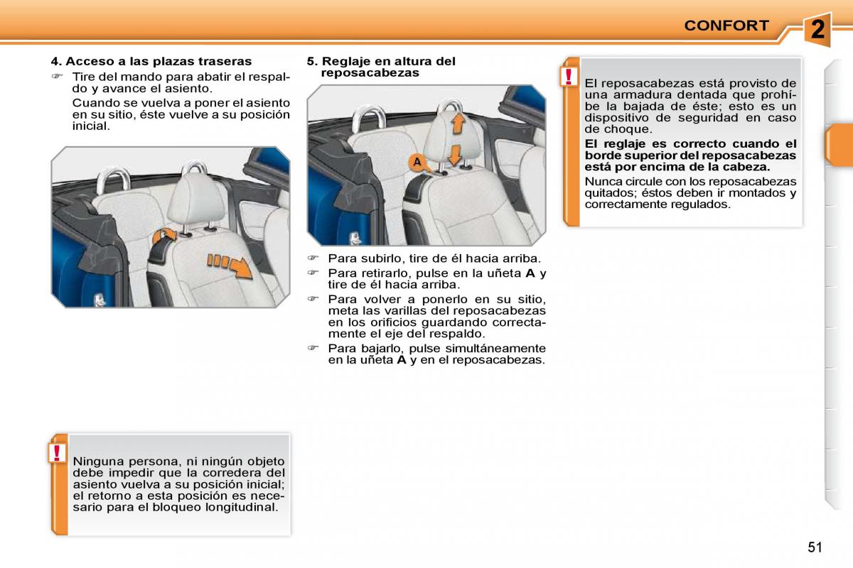 Peugeot 207 CC manual del propietario / page 52