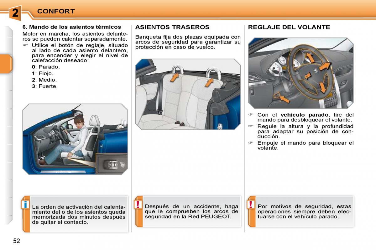 Peugeot 207 CC manual del propietario / page 53