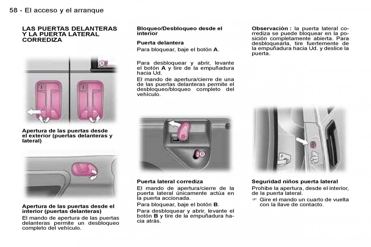 Peugeot Expert I 1 manual del propietario / page 60