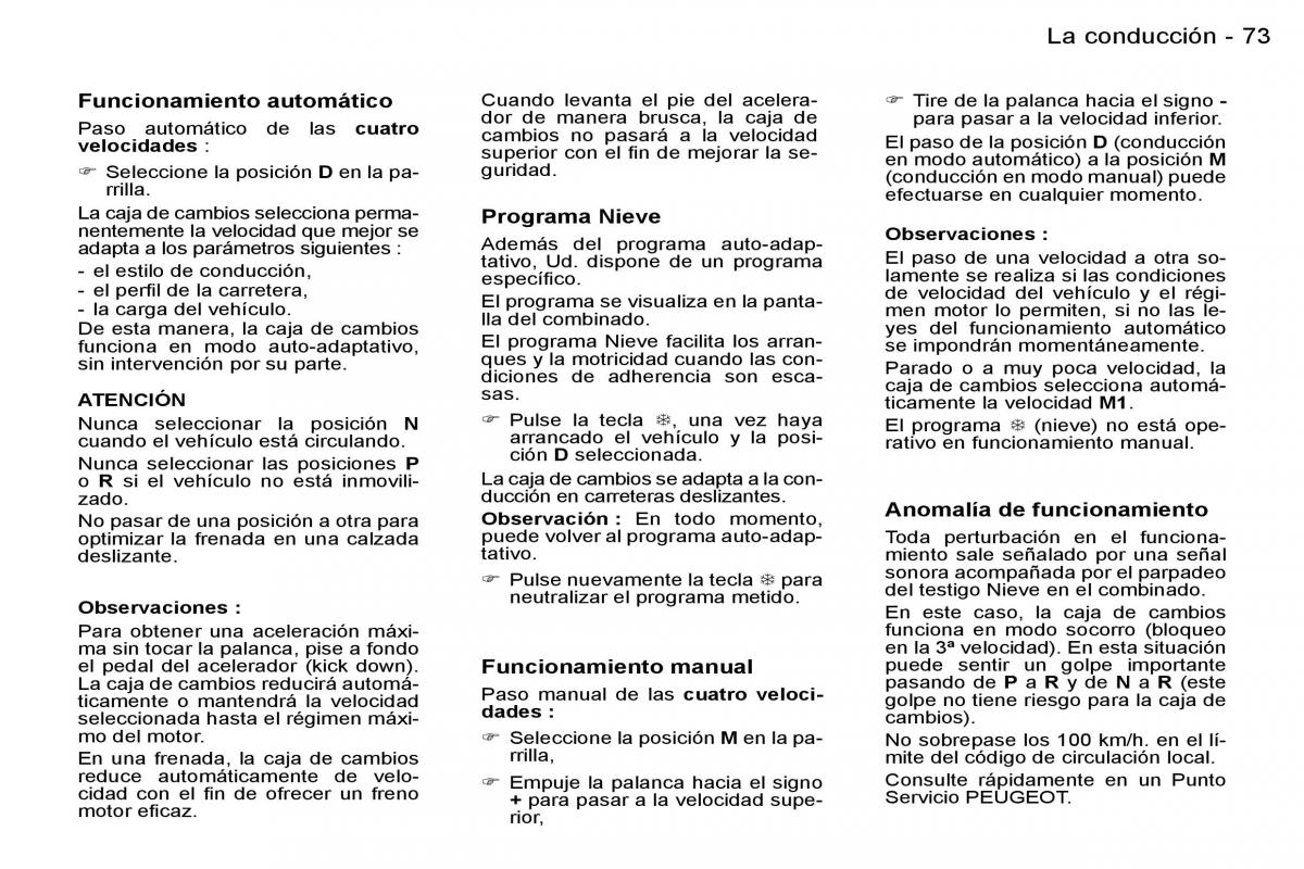 Peugeot Expert I 1 manual del propietario / page 74