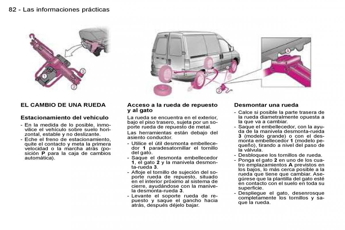 Peugeot Expert I 1 manual del propietario / page 87