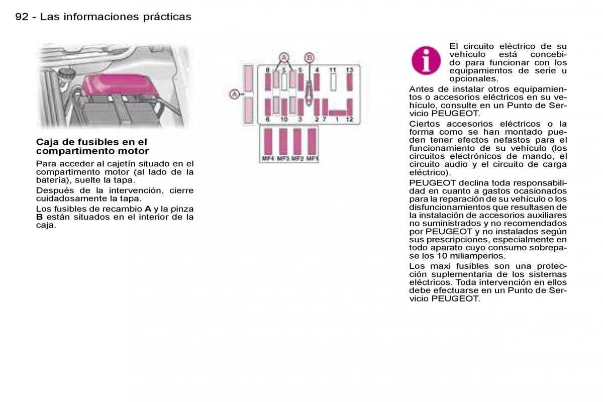 Peugeot Expert I 1 manual del propietario / page 94