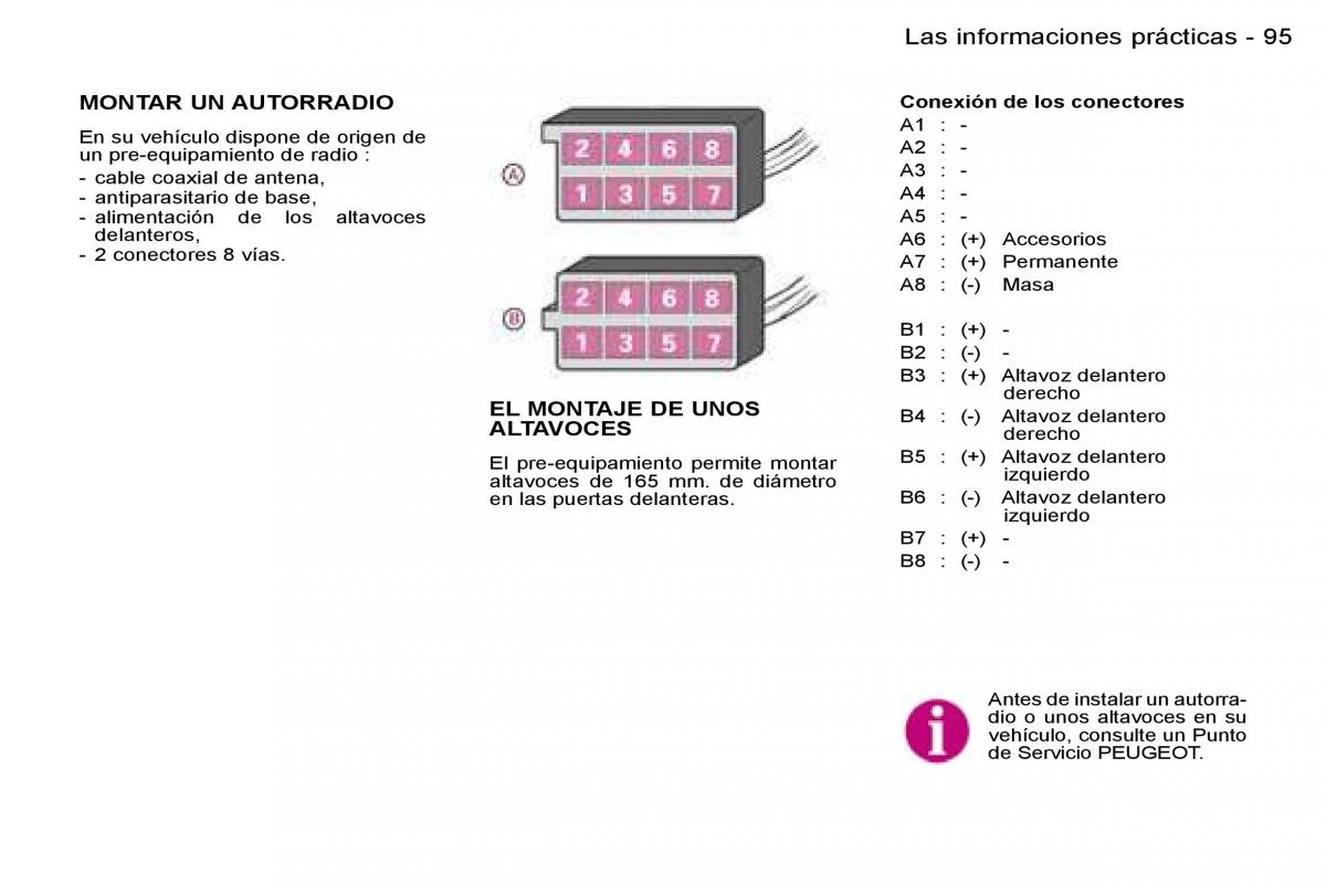 Peugeot Expert I 1 manual del propietario / page 100