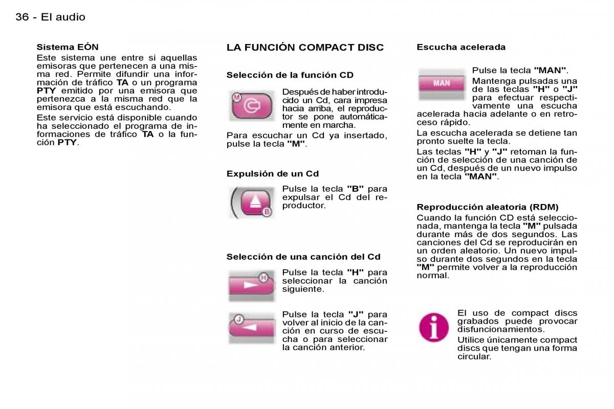 Peugeot Expert I 1 manual del propietario / page 36