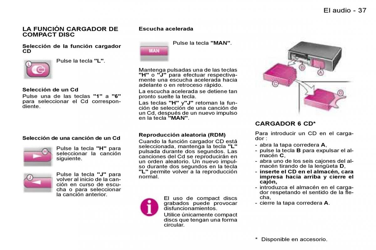 Peugeot Expert I 1 manual del propietario / page 38