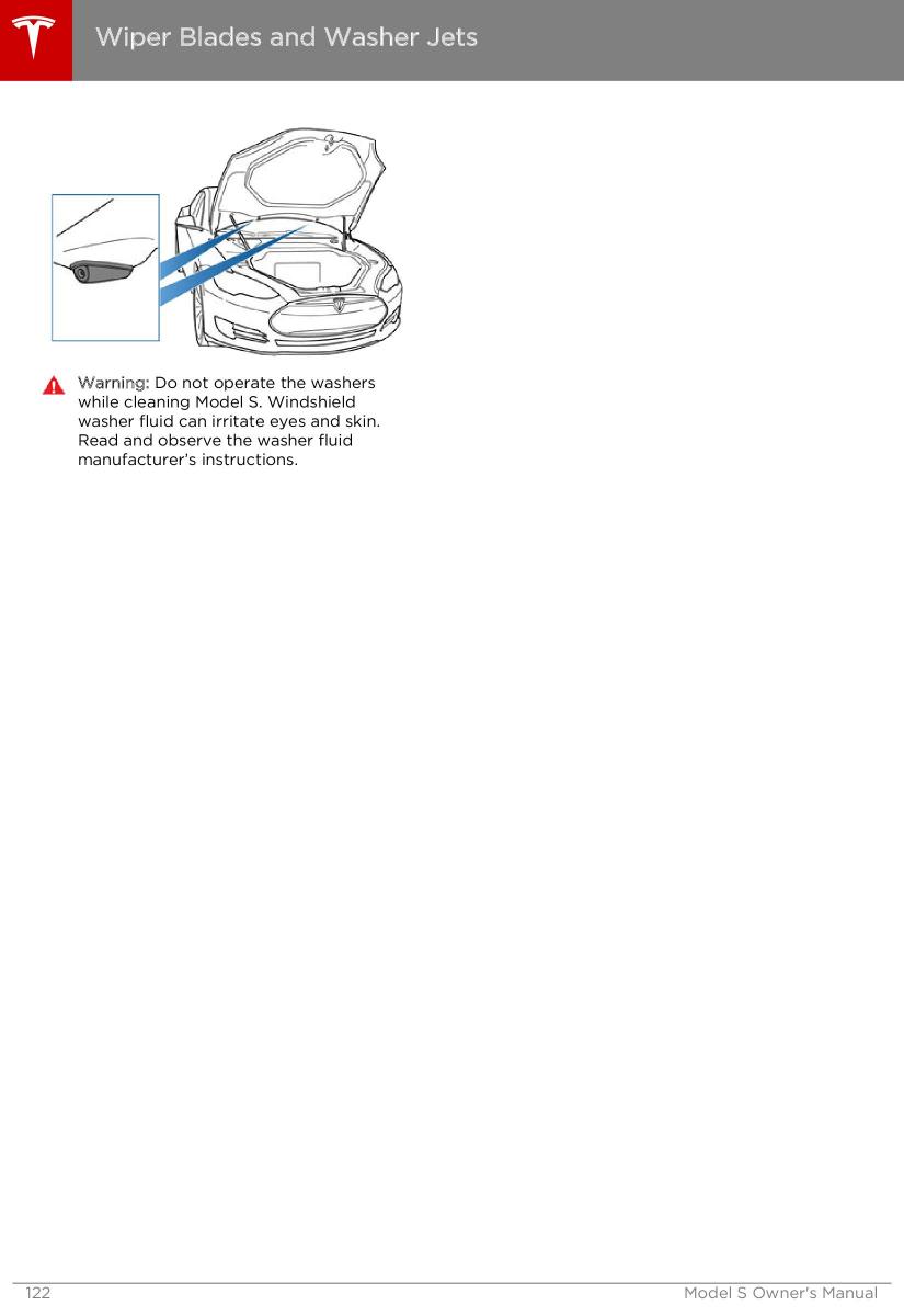 Tesla S owners manual / page 122