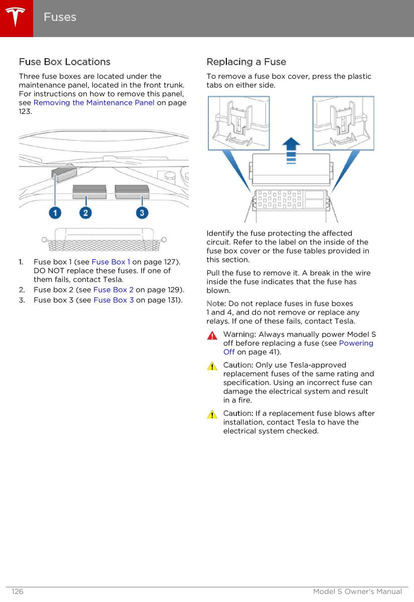 Tesla S owners manual / page 126