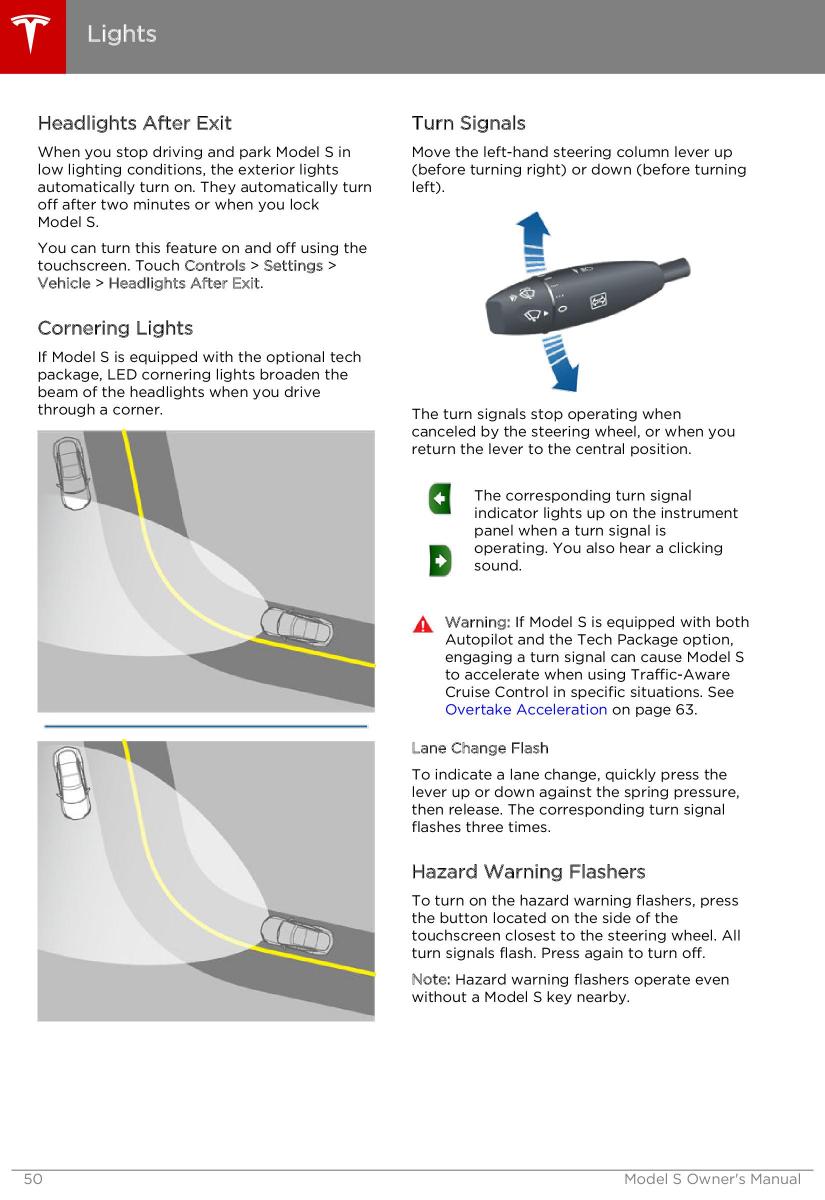 Tesla S owners manual / page 50