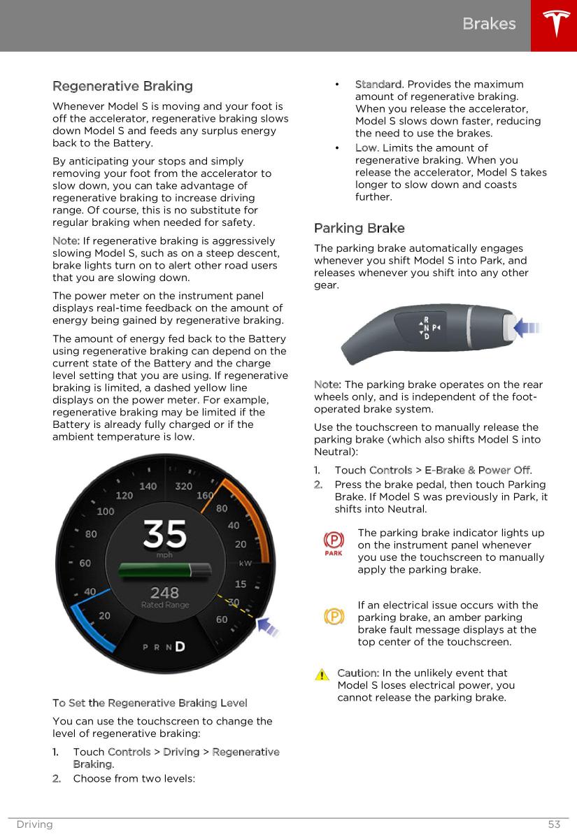 Tesla S owners manual / page 53