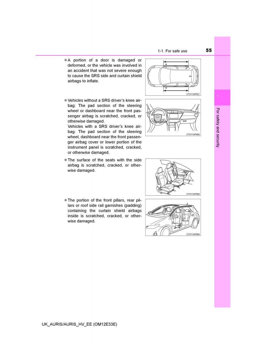 Toyota Auris II 2 owners manual / page 55