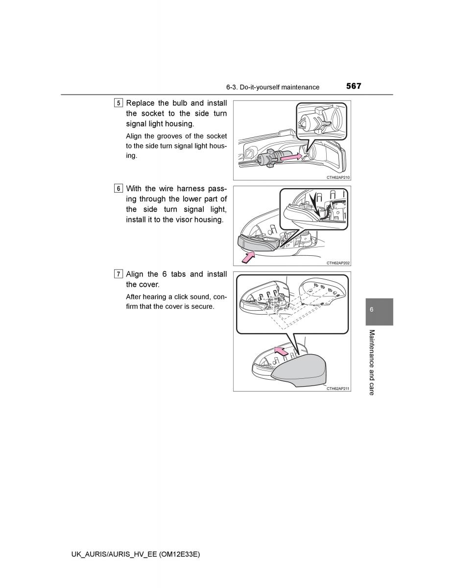 Toyota Auris II 2 owners manual / page 567