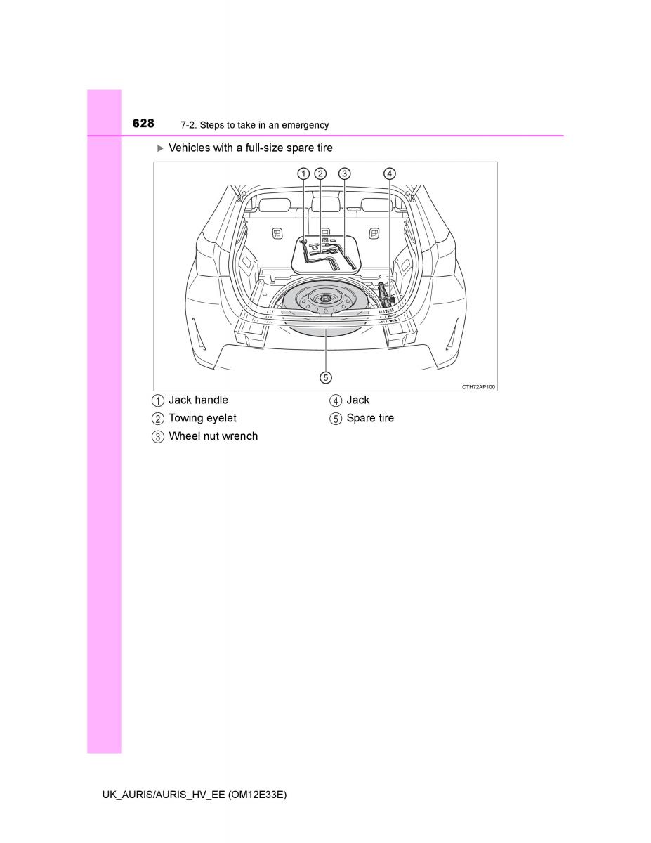 Toyota Auris II 2 owners manual / page 628