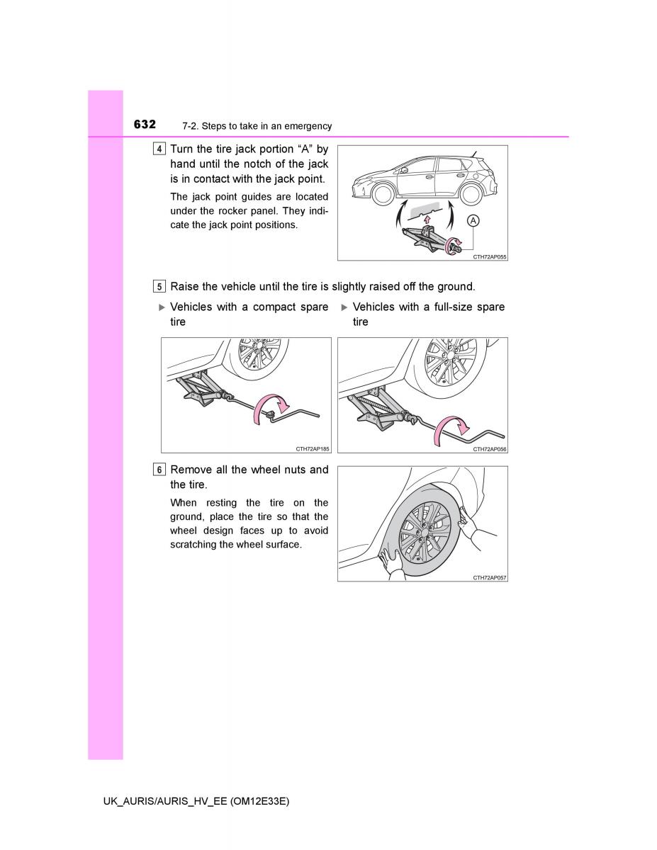 Toyota Auris II 2 owners manual / page 632