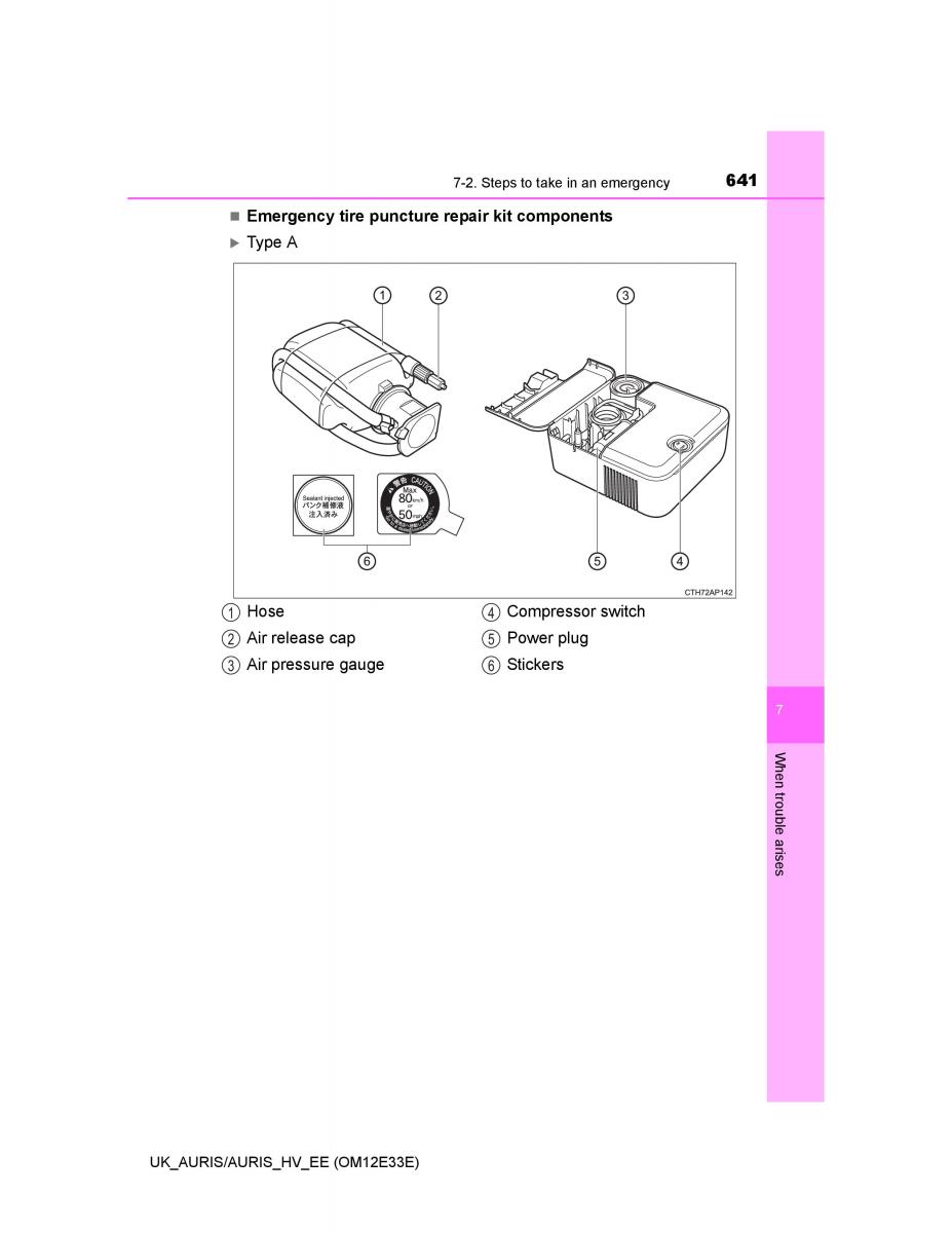 Toyota Auris II 2 owners manual / page 641