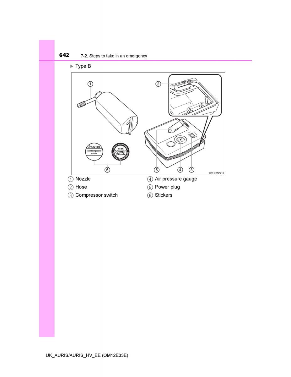 Toyota Auris II 2 owners manual / page 642