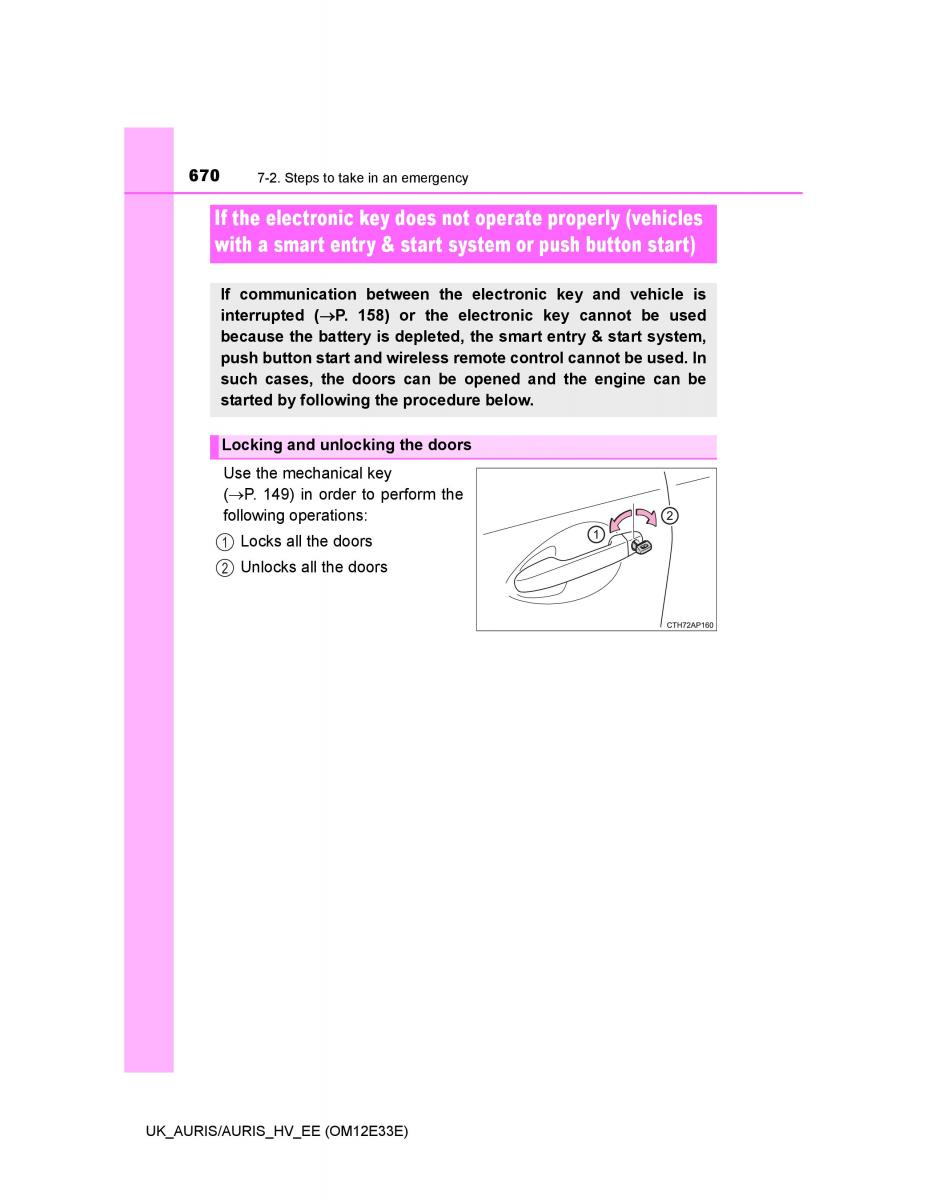 Toyota Auris II 2 owners manual / page 670