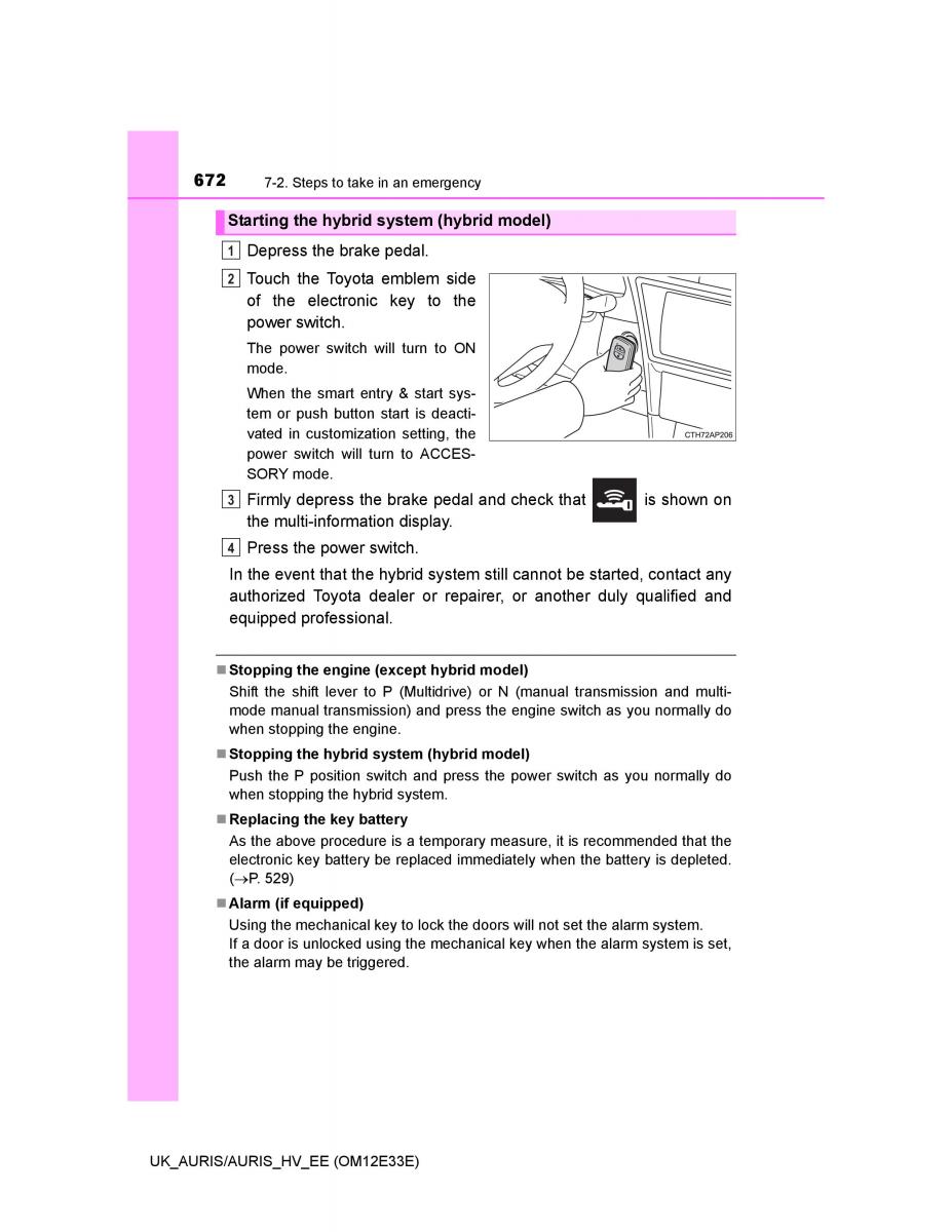 Toyota Auris II 2 owners manual / page 672