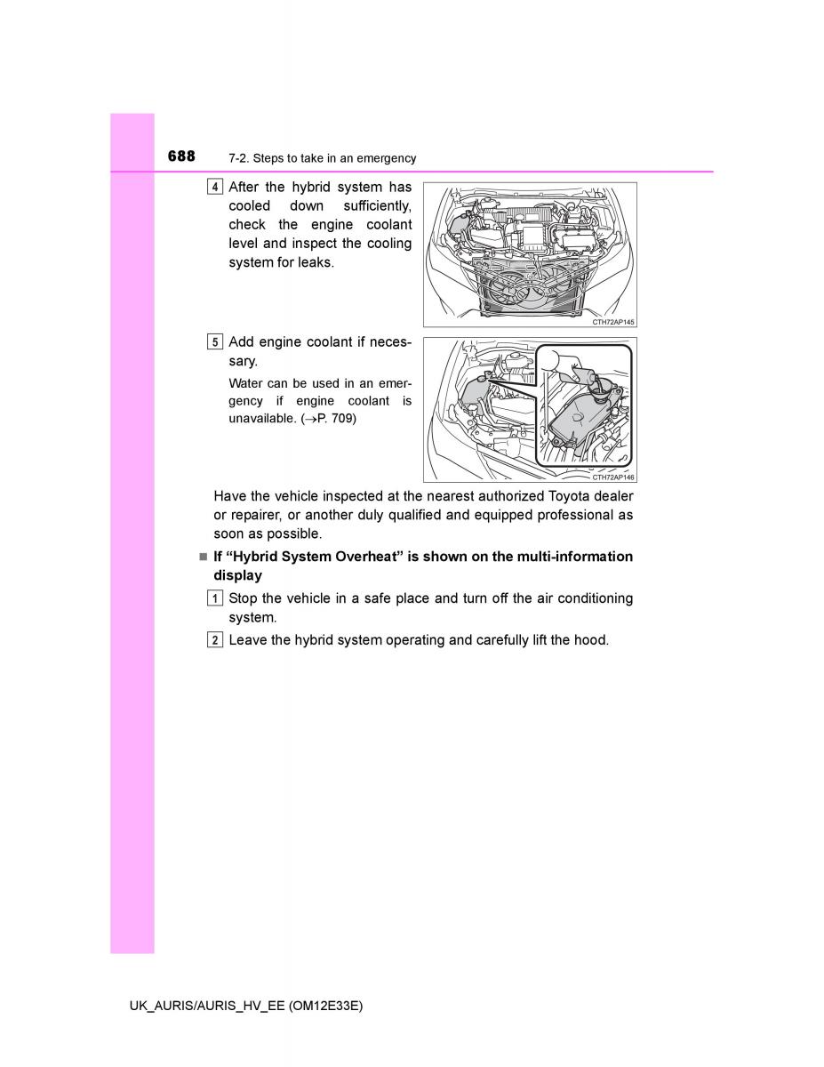 Toyota Auris II 2 owners manual / page 688