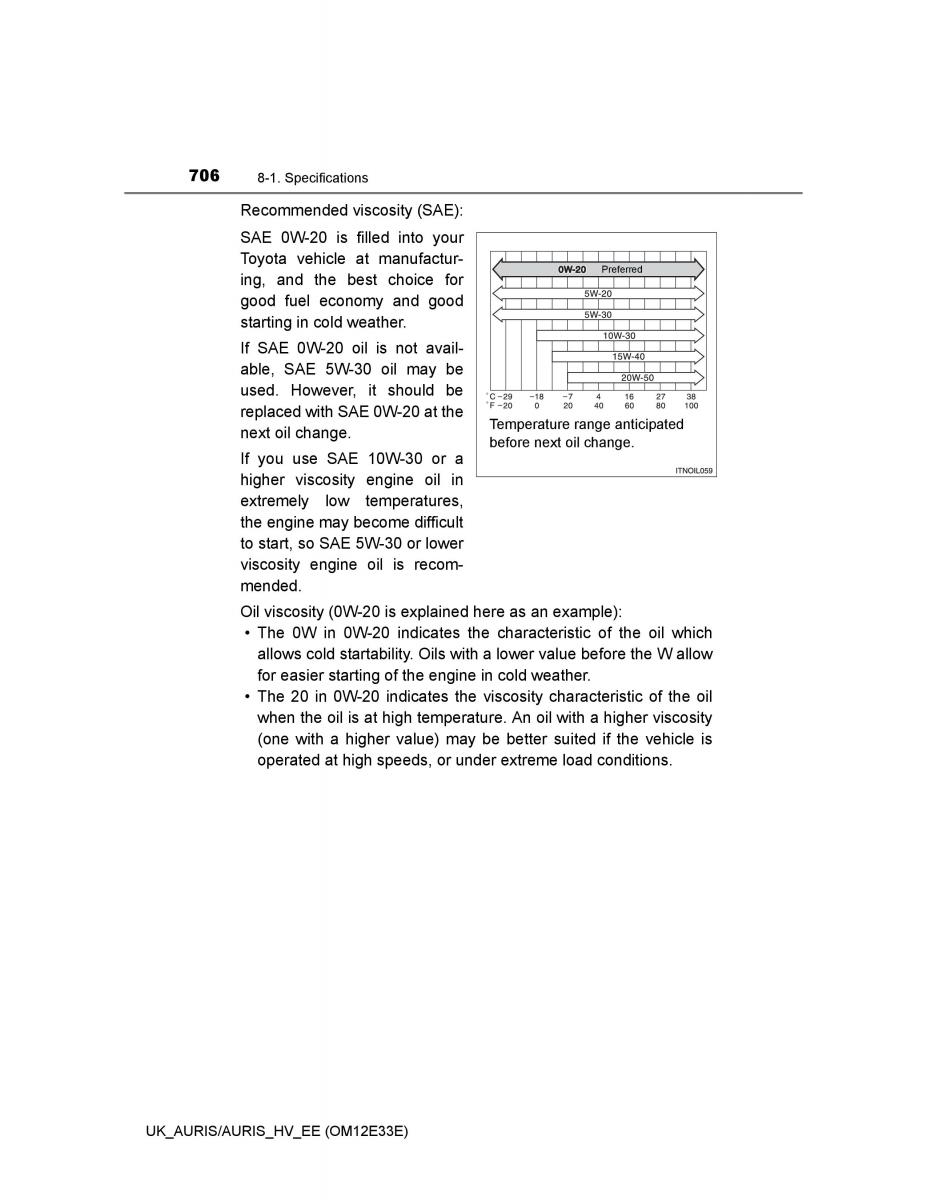 Toyota Auris II 2 owners manual / page 706